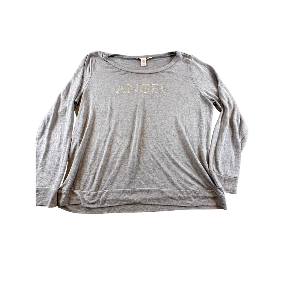 Victoria's Secret Angel Sleep Top Gray Long Sleeve Pajama Shirt XL